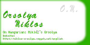 orsolya miklos business card